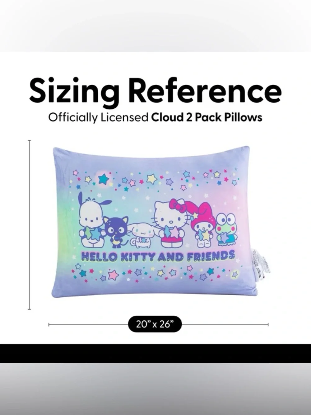 Hello Kitty and Friends Licensed 2-Pack Cloud Plush Pillow Set